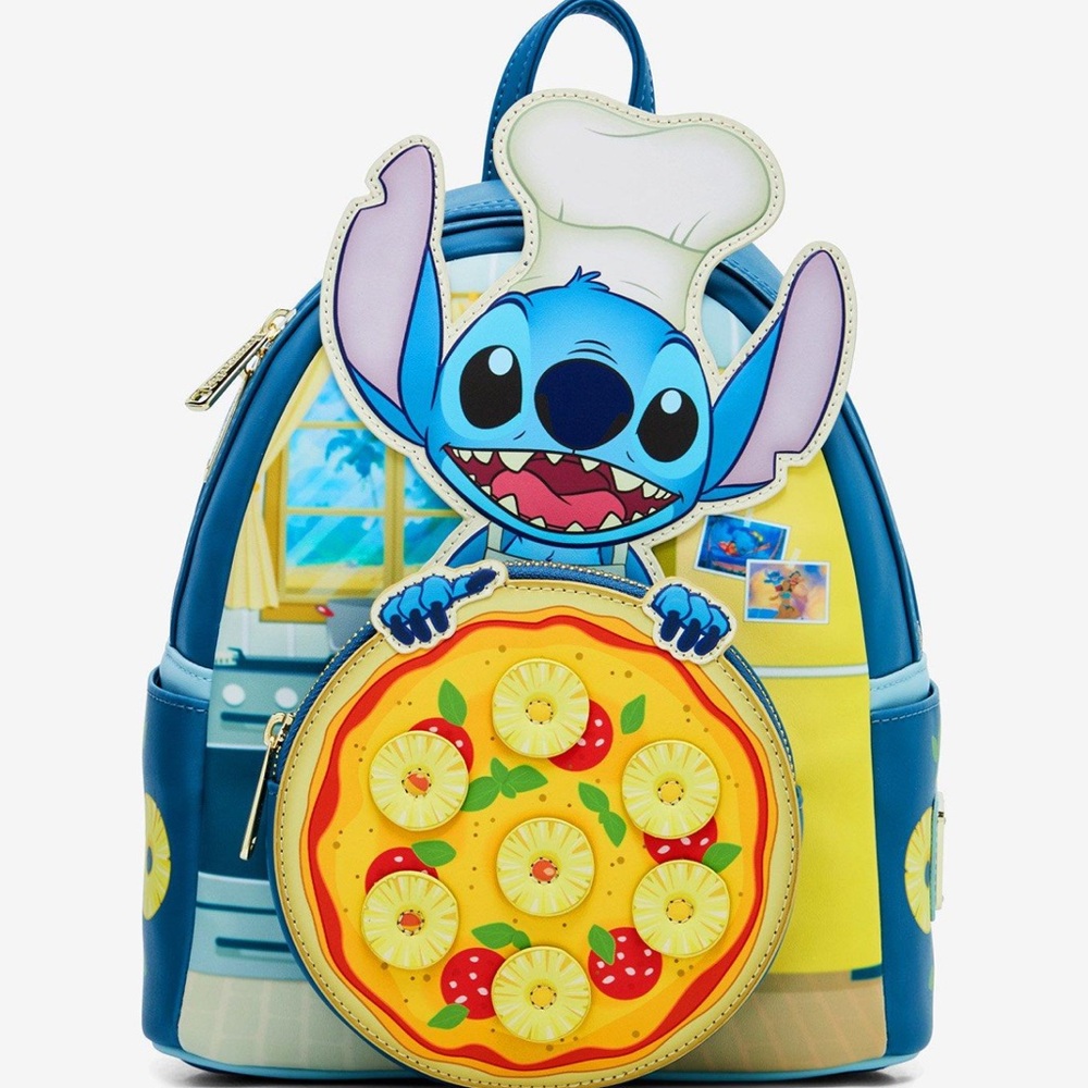 Chef stitch pineapple pizza loungefly BNWT